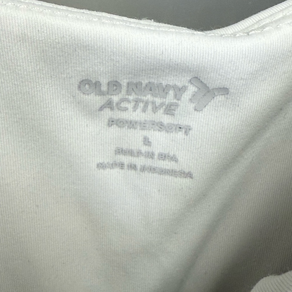 Old Navy Women's White Mini Dress built in shorts scoop back NWOT power soft - Picture 7 of 9